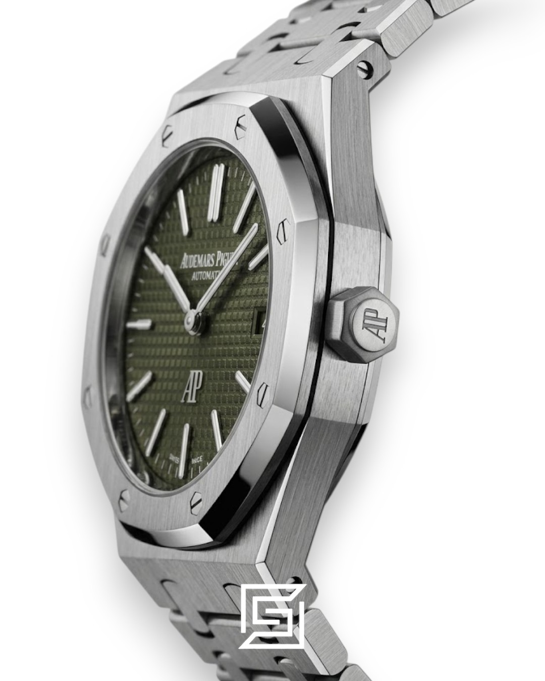 ⁦Royal Oak WF0851 Automatic Stainless Steel 316 with DARK Green Flat Tapisserie Dial⁩ - الصورة ⁦3⁩