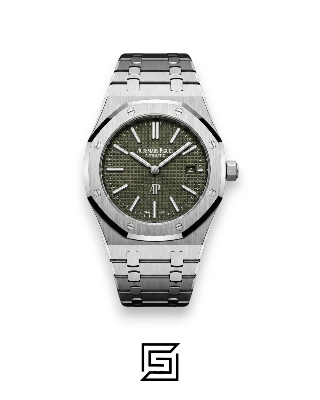 ⁦Royal Oak WF0851 Automatic Stainless Steel 316 with DARK Green Flat Tapisserie Dial⁩ - الصورة ⁦1⁩