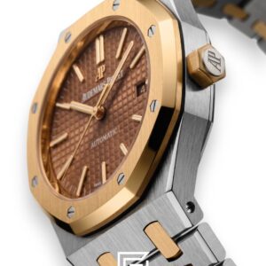 ⁦Royal Oak WF0851 Automatic Half Gold Stainless Steel 316 with Brown Flat Tapisserie Dial⁩ - الصورة ⁦3⁩