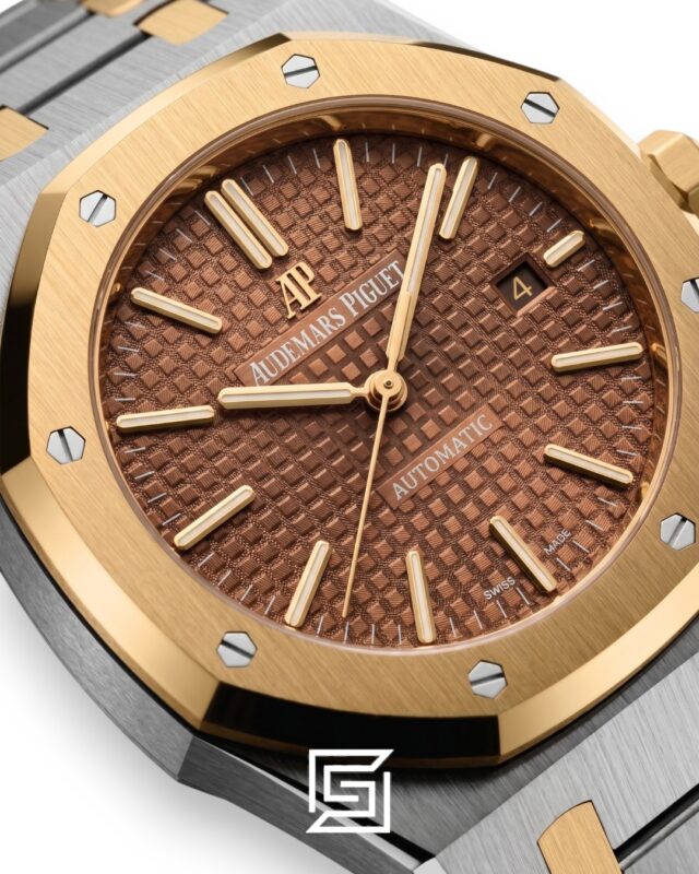 Royal Oak WF0851 Automatic Half Gold Stainless Steel 316 with Brown Flat Tapisserie Dial