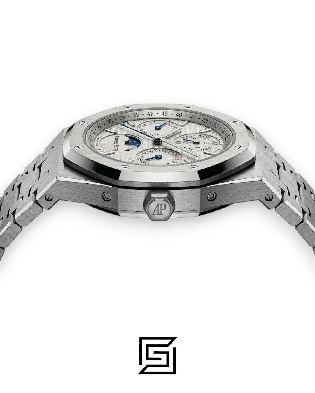 ⁦Royal Oak WF0851 Automatic Stainless Steel 316 Perpetual Calendar White Dial⁩ - الصورة ⁦3⁩