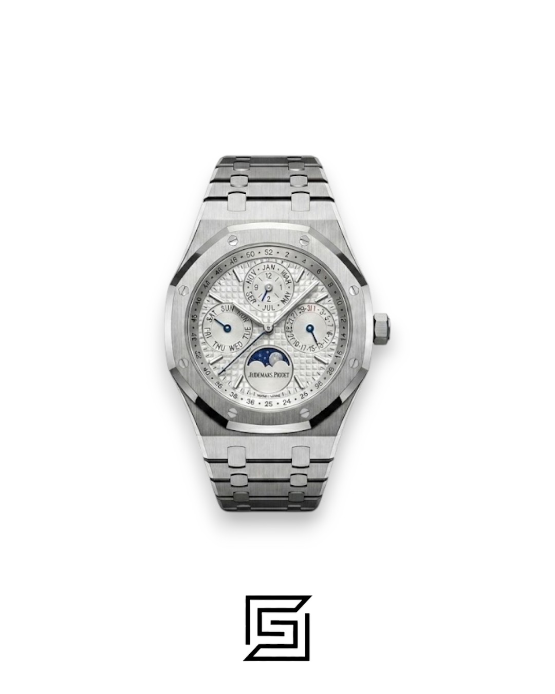 ⁦Royal Oak WF0851 Automatic Stainless Steel 316 Perpetual Calendar White Dial⁩ - الصورة ⁦1⁩