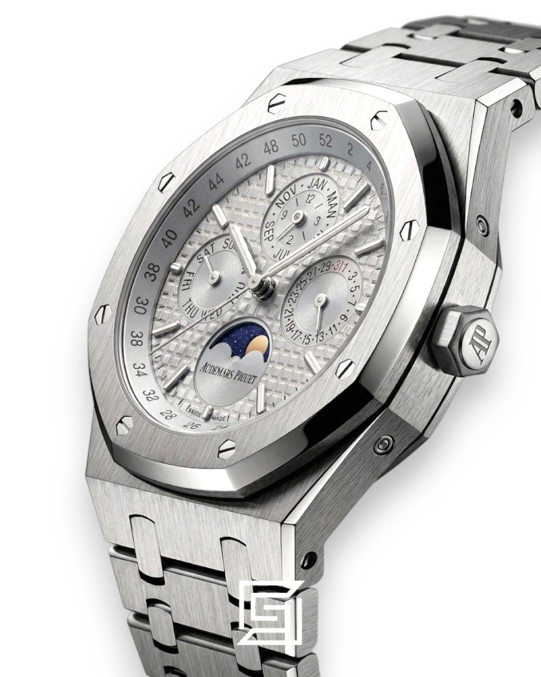 ⁦Royal Oak WF0851 Automatic Stainless Steel 316 Perpetual Calendar Grey Dial⁩ - الصورة ⁦2⁩
