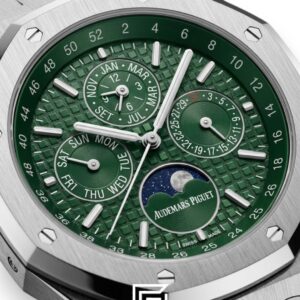 ⁦Royal Oak WF0851 Automatic Stainless Steel 316 Perpetual Calendar Green Dial⁩ - الصورة ⁦2⁩