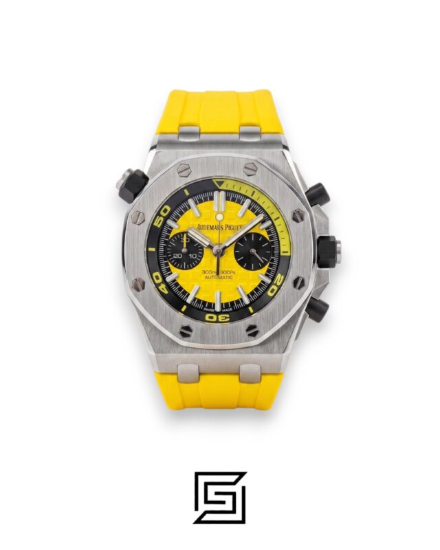 Royal Oak OffShore WF0851 Quartz 2 Counters Rubber Yellow
